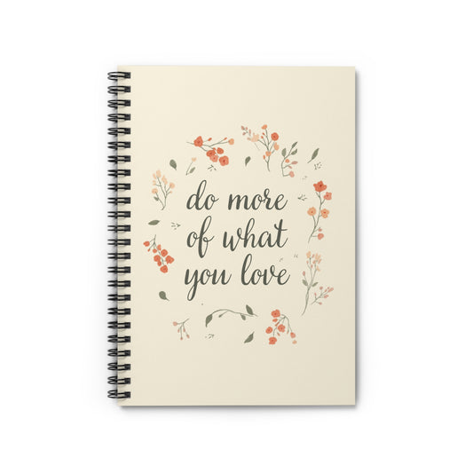 Inspirational Floral Wreath Spiral Notebook — "Believe in Yourself" Ruled Notebook for Self-Care & Productivity